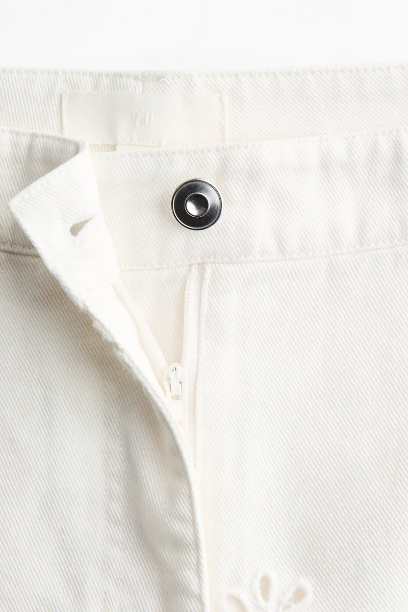 اتش اند ام بنطلون تويل من خامة بثقوب